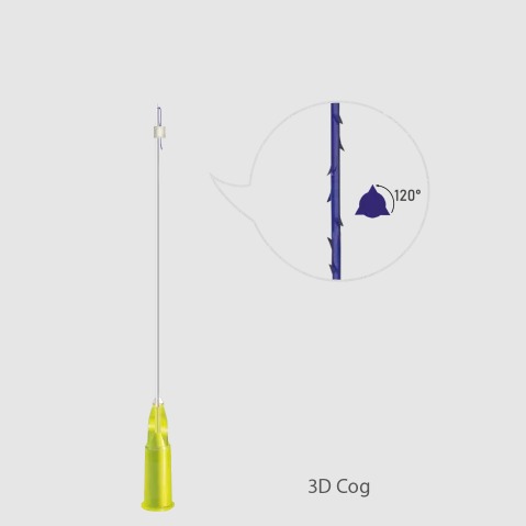 Rainbow Threads 3D Cog 19 G / 100 mm x 170 mm, L-Kanüle (20 Stück)