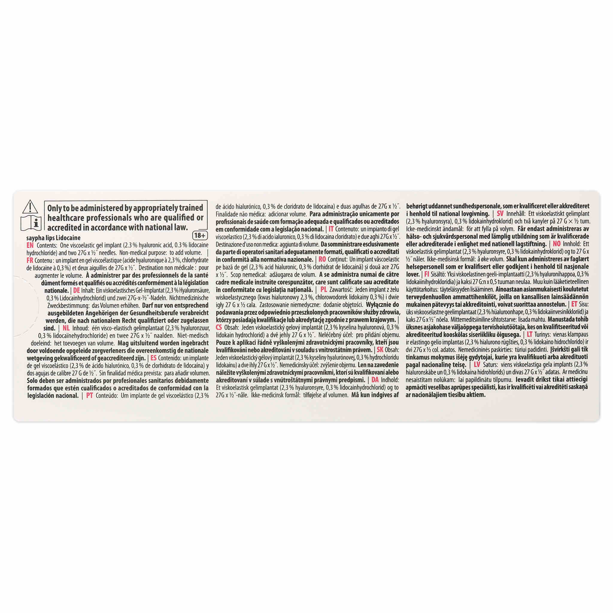 Saypha Lips mit Lidocain (1 x 1 ml)