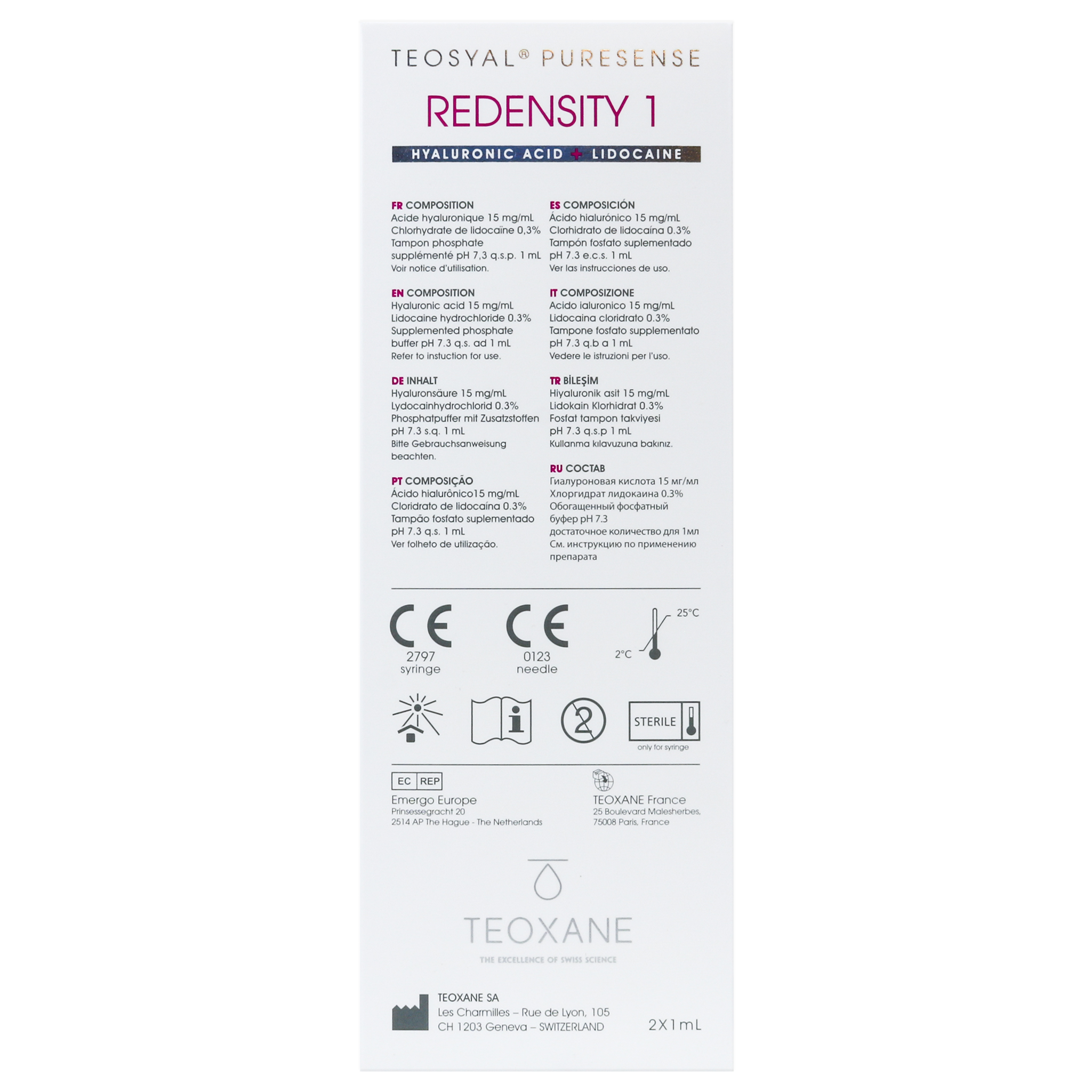 Teosyal PureSense Redensity I (2 x 1 ml)