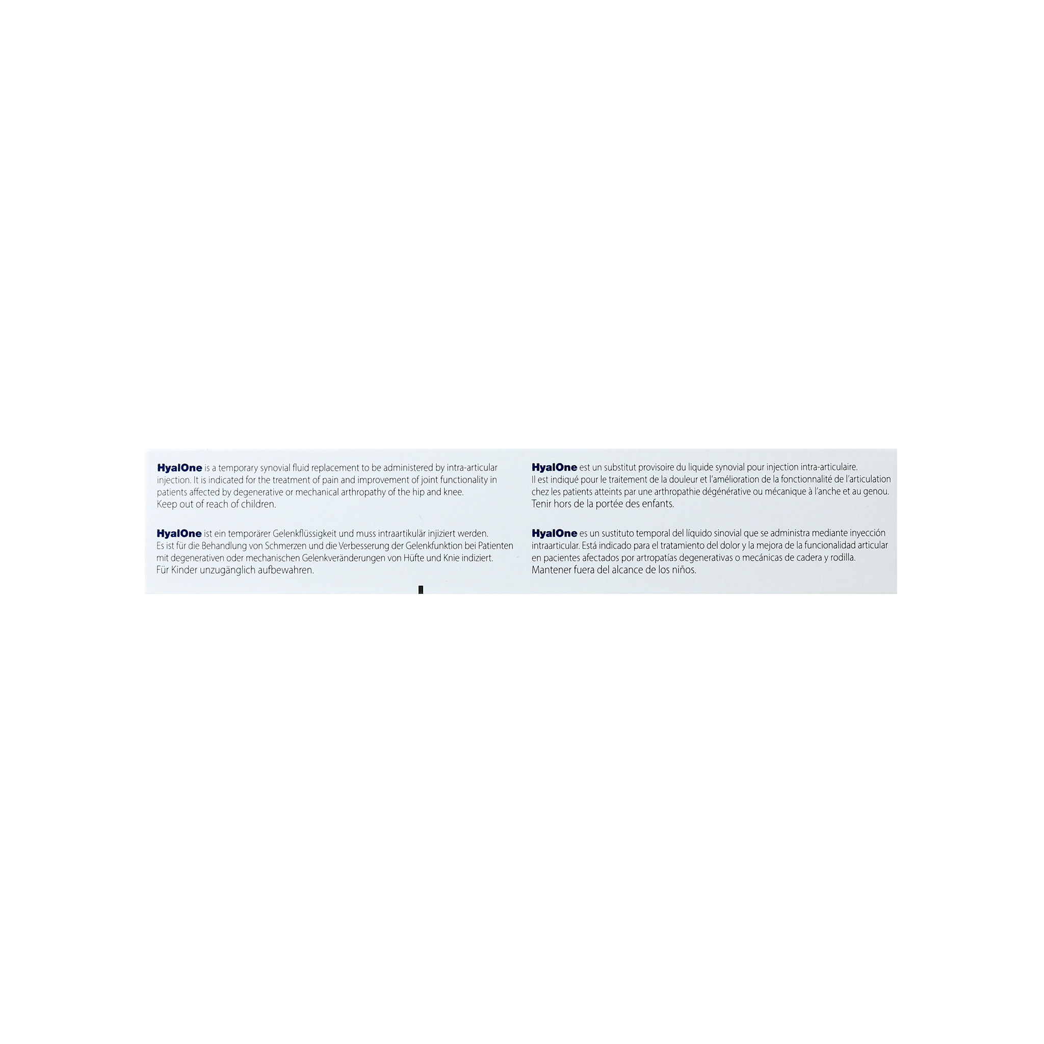 HyalOne® (sterile FSPR, 4 ml)