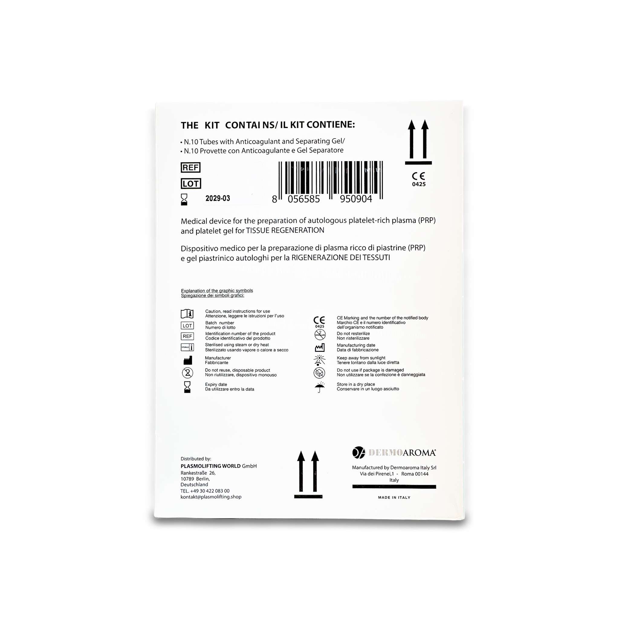 Plasmolifting D-PRP Röhrchen (10 x 9 ml)