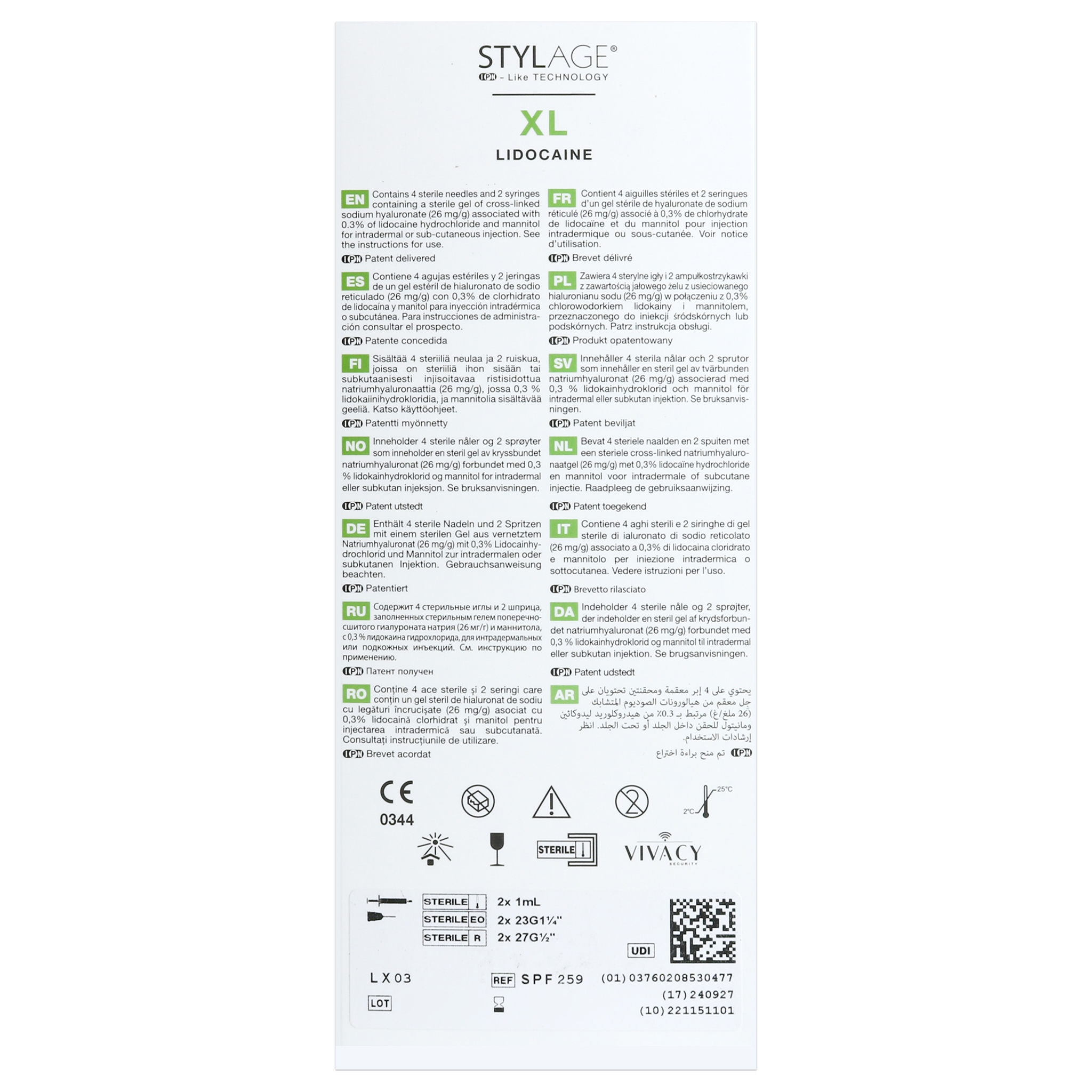 Stylage Bi-Soft XL Lidocain (2 x 1 ml)