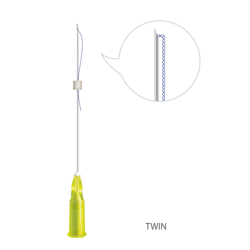 Rainbow Threads PDO Twin 26G/ 38 mm x 60 mm (1 Stk.)